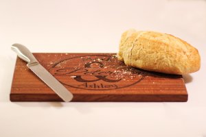 Personalized 10"x15" Mahogany Cutting Board